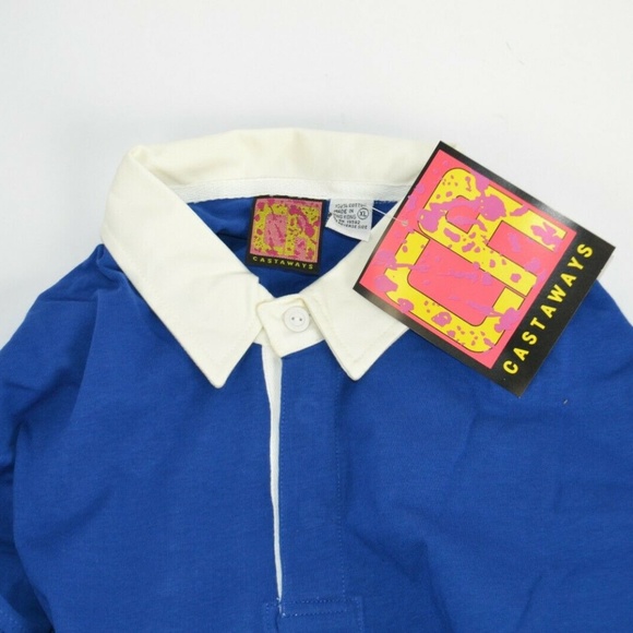 Vtg 90s Classic Rugby Shirt, Striped - Picture 5 of 5